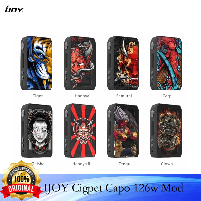 Доставка в Турцию IJOY Cigpet Capo Box MOD 126 Вт питание от двух батарей 18650 вейп mod 0 05 ~ 3 Ом 510
