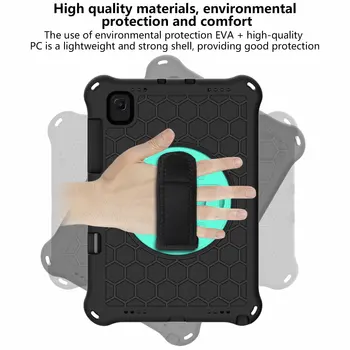 

360 Rotation Tablet Case For Samsung Galaxy Tab S6 T860 T865 T867 10.5 Inch Kids Safe Cover Hand Strap For Samsung Tab S6