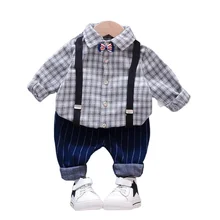 Spring Autumn Children Casual Clothes Baby Boys Girls Cotton Shirt Pants 2Pcs/sets Kid Infant Costume Toddler Fashion Sportswear