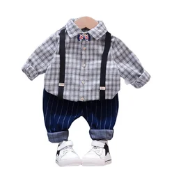Vêtements décontractés pour enfants, chemise et pantalon en coton pour bébés garçons et filles, Costume de sport à la mode, 2 pièces/ensembles, printemps automne 