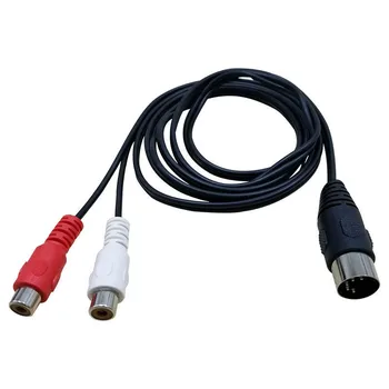 

MIDI DIN 5P Male to 2 RCA Female Phono Female Socket Jack MF Audio Cable 0.5m 1.5m