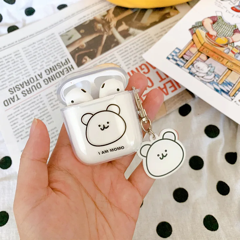 Для AirPod 1 2 Pro Чехол прозрачный стильная футболка с изображением персонажей видеоигр медведь, Мягкий силикон чехол s для Apple Airpods Pro Чехол Funda брелок