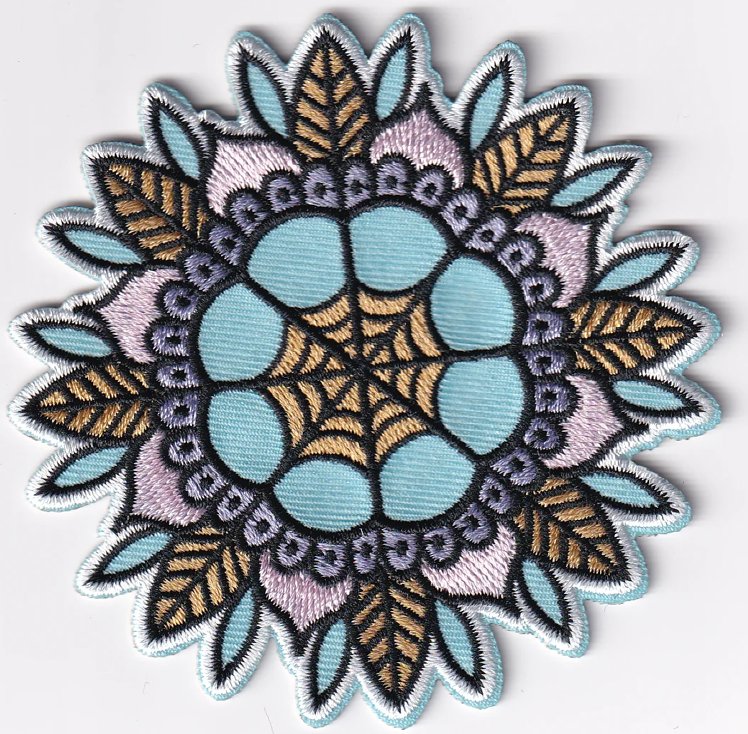 

Embroidery badge patch personalized customization display:Magic Flower Array