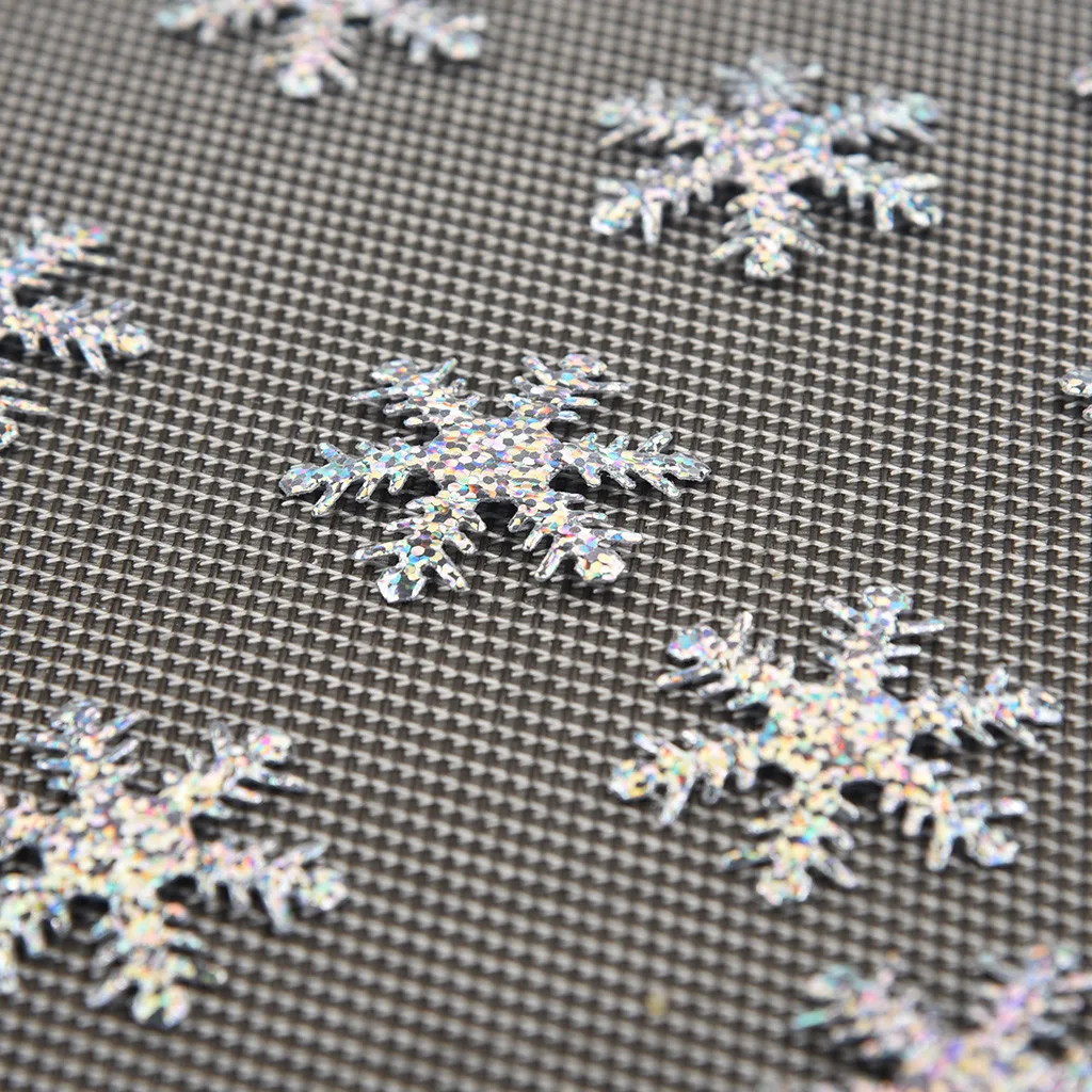 100pc Gold Silver Cloth Christmas Snowflake Confetti Christmas Decoration 4cm новогодние украшения Adornos De Navidad год