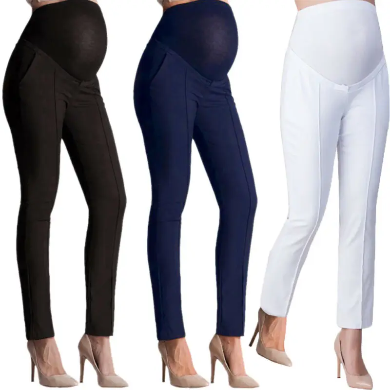 Elastic Lift Maternity Clothes Pregnancy Trousers For Pregnant Women Pants Full Ankle Length 4