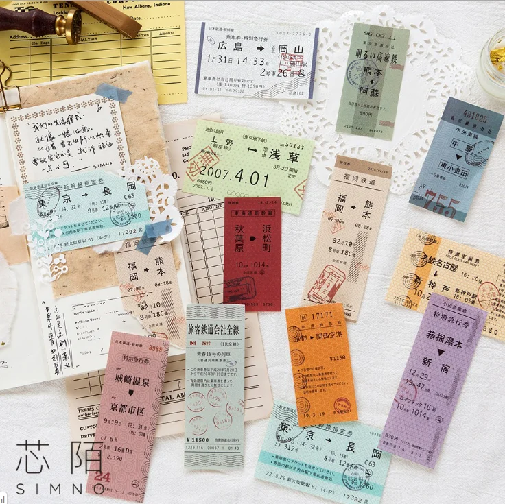 

1 set/1 lot Japanese ticket series Memo Pad Sticky Notes Escolar Papelaria School Supply Bookmark notepad Label