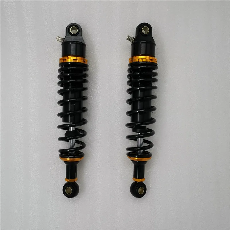 340MM black gold New 1Pair Universal 320mm 340mm Motorcycle Rear Shock Absorber for Yamaha TY125 TY250 DT400 SRV250 Honda Suzuki Kawasaki - Цвет: 340MM black gold