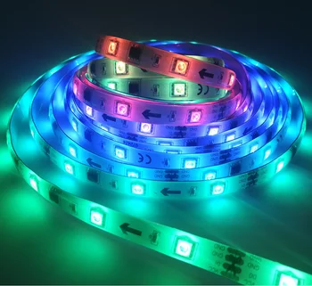 

Dream Color LED Strip Lights 12V 5M 150leds RGB with IC Magical Color Flexible Tape Diode IP65 Waterproof SMD5050 1903IC Strip