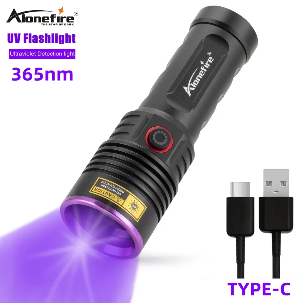 Alonefire SV53 45W 365 Ultraviolet Blacklight UV Flashlight Black lights Handheld Portable Scorpion for Pet Urine Detector Resin |