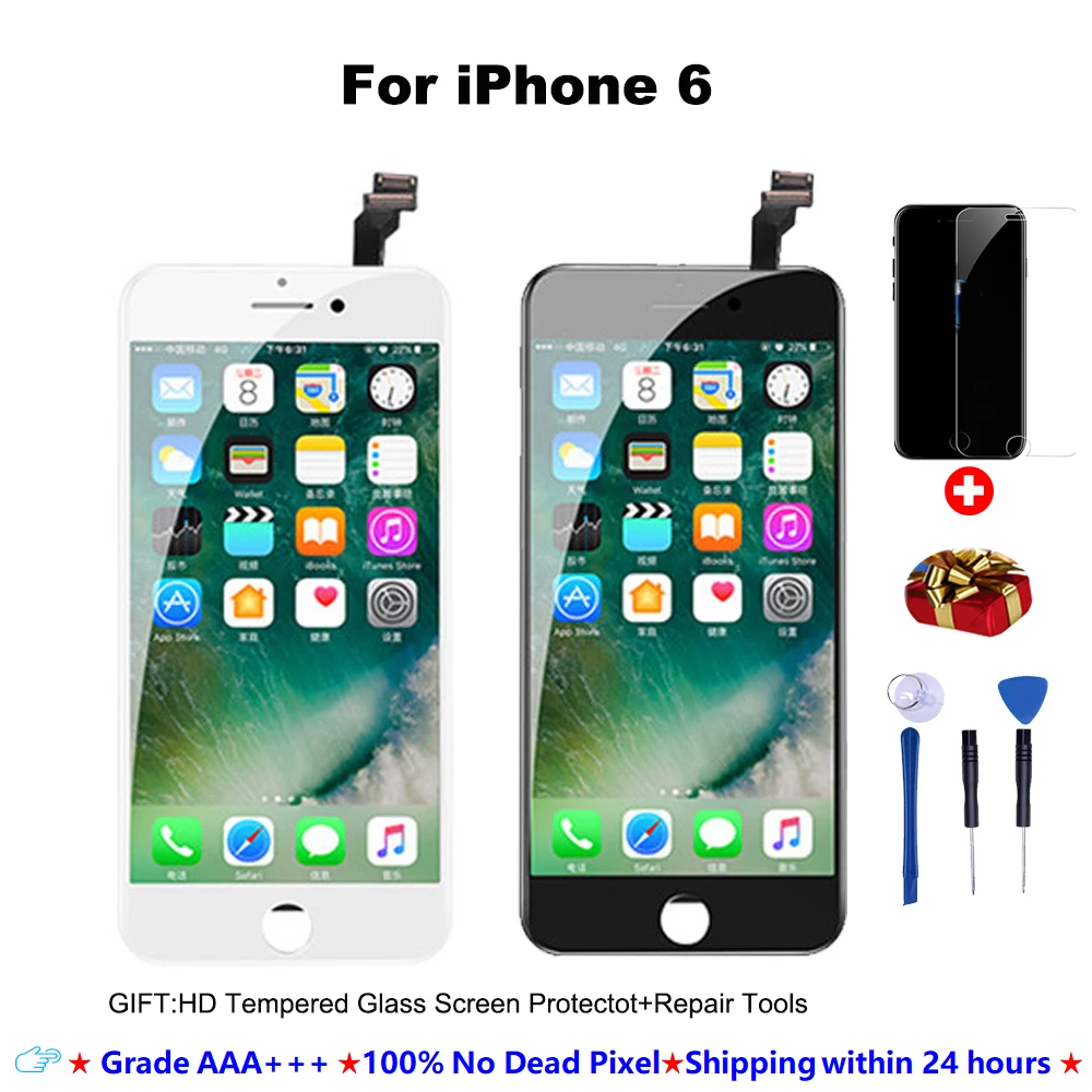 

Quality AAA+++ LCD Display For iphone 6 lcd Touch Screen For iPhone5 5S 6S 6S Plus 7 7Plus No Dead Pixel +gifts