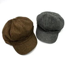 Новые твидовые Гэтсби Newsboy кепки осень зима шляпа Гольф вождения плоский таксисты Плоские береты шляпа художника Bone унисекс