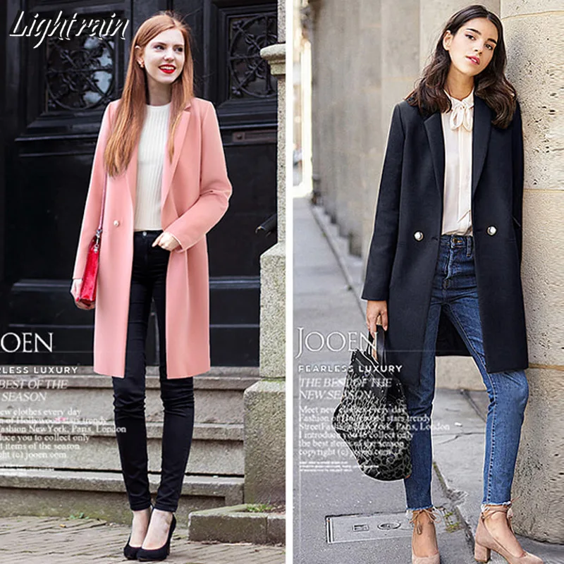

Europe And America Small Suit Coat Women's 2019 Spring Clothing New Style British Style Mid-length Leisure Suit Coat CHIC Large