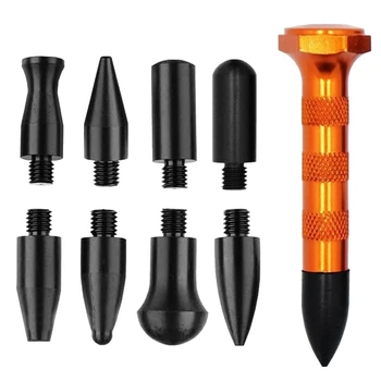 

Universal DIY Paintless Dent Repair Kit Metal Tap Down Pen with 9 Heads Tips Dent Removal Tools