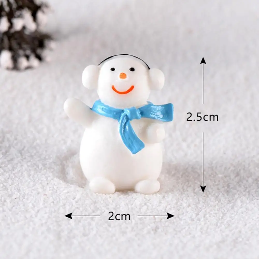 Snowman 02 Мини Рождественская елка Санта Клаус Олень снеговик украшения смолы фигурки ремесла для дома Фея Сад украшения Аксессуары - Цвет: Snowman 02