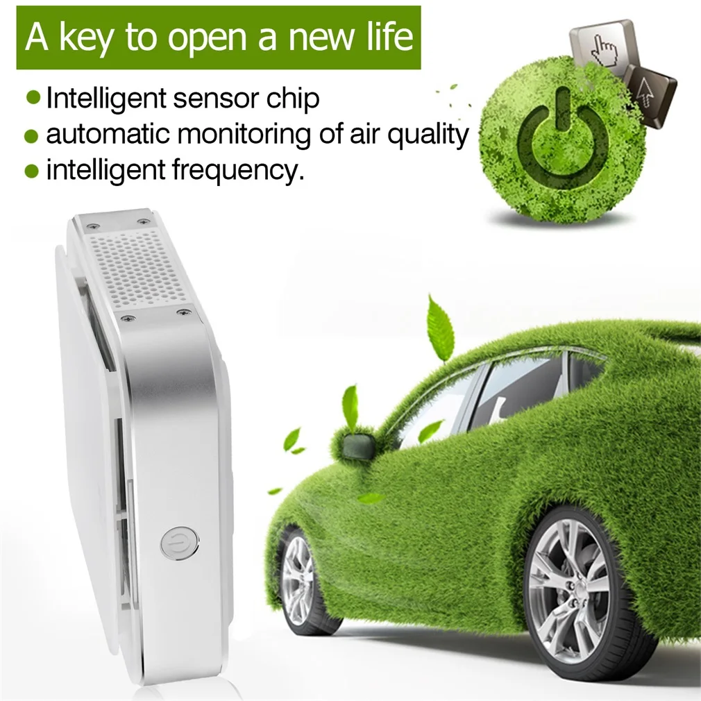 

Anion Air Purifier Electrostatic Adsorption Dust Removal Intelligent Stepless Speed Control for Car Home Office