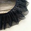 Black Widened Double Pleated Eyelashes Tulle Lace DIY Ladies Girls Children's Clothing Skirt Cuffs Convenient Sewing Trend Trim ► Photo 3/3
