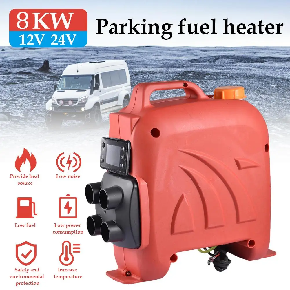 

8KW 12V 24V Car Heater Fuel Air Heater With LCD Display And Remote Control Low Noise One/Foul Hole Diesel Car Air Heater