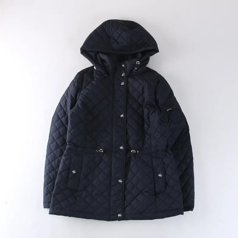 2019 Autumn New Style Fashion Hooded Waist Hugging Drawstring Cotton-padded Clothes Jacket | Женская одежда