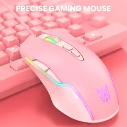 Rato de jogos com fio 7 botão led 6400 dpi usb computador mouse gamer ratos led cores mause com luz de fundo para computador portátil