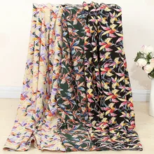 Печатная полиэфирная ткань осень и зима Женская мода платье брюки Креп Ткань цветочный принт