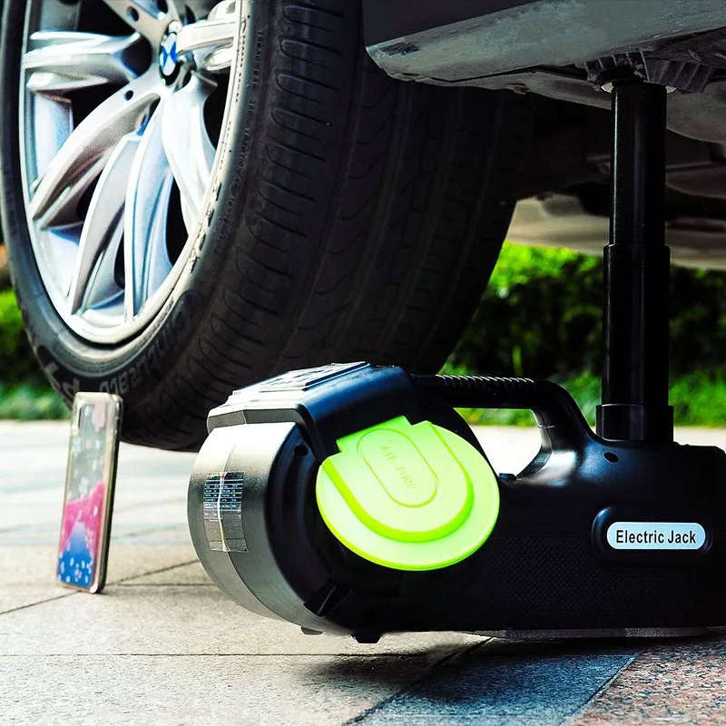 NthPower 3 in 1 5 ton Electric Hydraulic Car Jack with Inflator Pump LED Electric Impact Wrench Digital Jack Auto Lift Tools