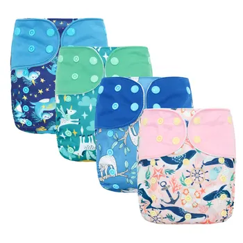 

2pcs EezKoala OS suede cloth Pocket Cloth Diaper,with one back elastic pocket,waterproof,reusable and breathable,for 5-18kg baby
