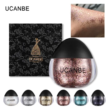 

UCANBE Sombra Makeup Body Glitter Gel Glitter Paste Diamond Flash Shadow for Face Highlighter Hair