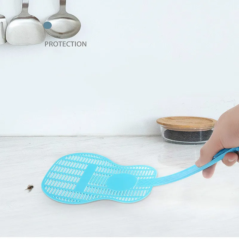 

2020 New Plastic Fly Swatter Manual Swat Pest Control Prevent Pest Mosquito Tool with Long Handle Anti Mosquito Pest Killer Tool