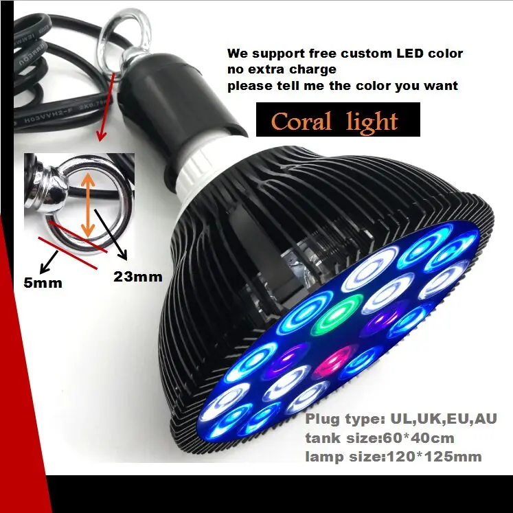Comprar La specturm del punto de luz led luces de escenario con lazo base de lámpara para fiesta de peces de acuario de arrecife etapa planta crecer