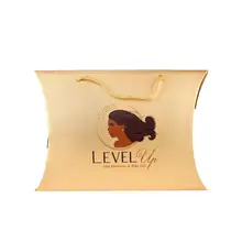 Пряди для наращивания волос с печатью логотипа на заказ, упаковочная коробка для париков, нижнее белье для платьев, упаковочная коробка с веревочной ручкой