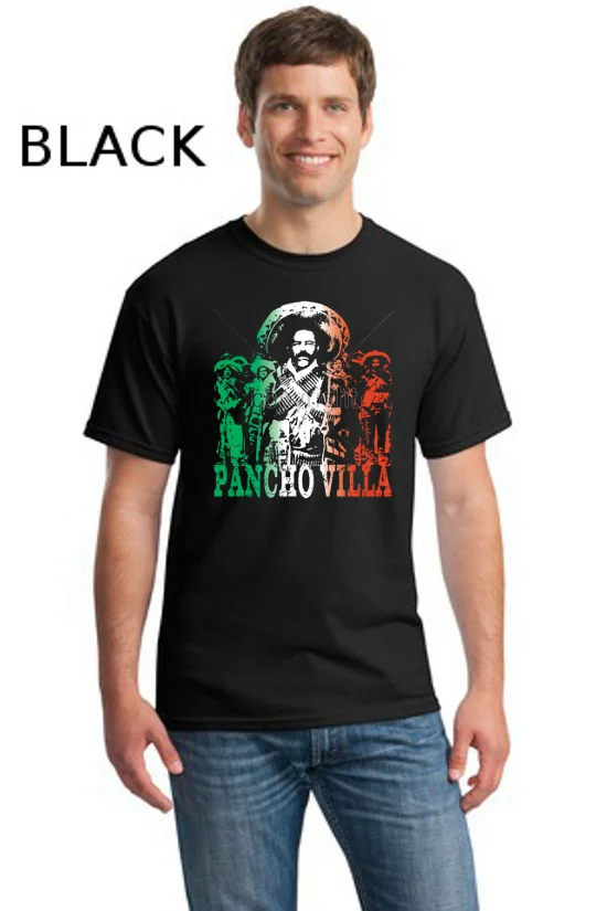 

Fashion Pancho Villa Mexican Revolutionary Hero Latin Camisa T-Shirt. Summer Cotton Short Sleeve O-Neck Mens T Shirt New S-3XL