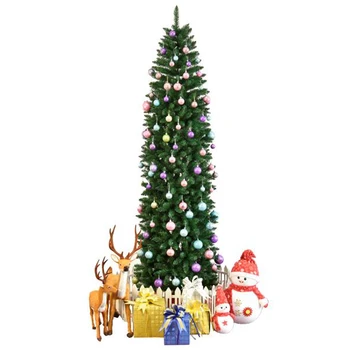 

7.5ft Pointed PVC Pen Holder Christmas Tree High Quality Realistic Xmas Tree Holiday Party Home Decoraiton Tree Free shipping