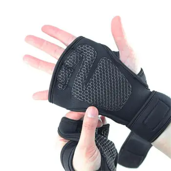

Fitness Sports Weightlifting Gloves Silicone Anti-slip Workout Half Finger Gloves Gymnastics Grips Hand Palm Protection