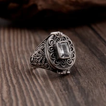 Новинка! SDA креативный флакон духов 925 пробы серебряные кольца для женщин AAA качество черное покрытие женские кольца на палец ювелирные изделия