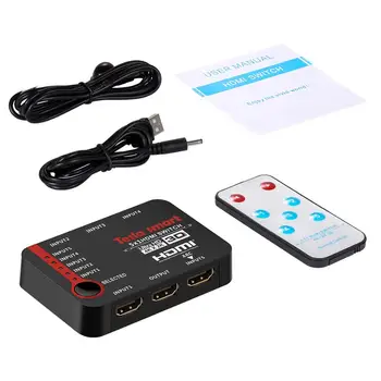 

HDMI Switch 5 In 1 Out TESmart Intelligent 5 Ports HDMI Switcher 5x1 Splitter Switch HDMI Full HD1080P 3D with IR Remote Control