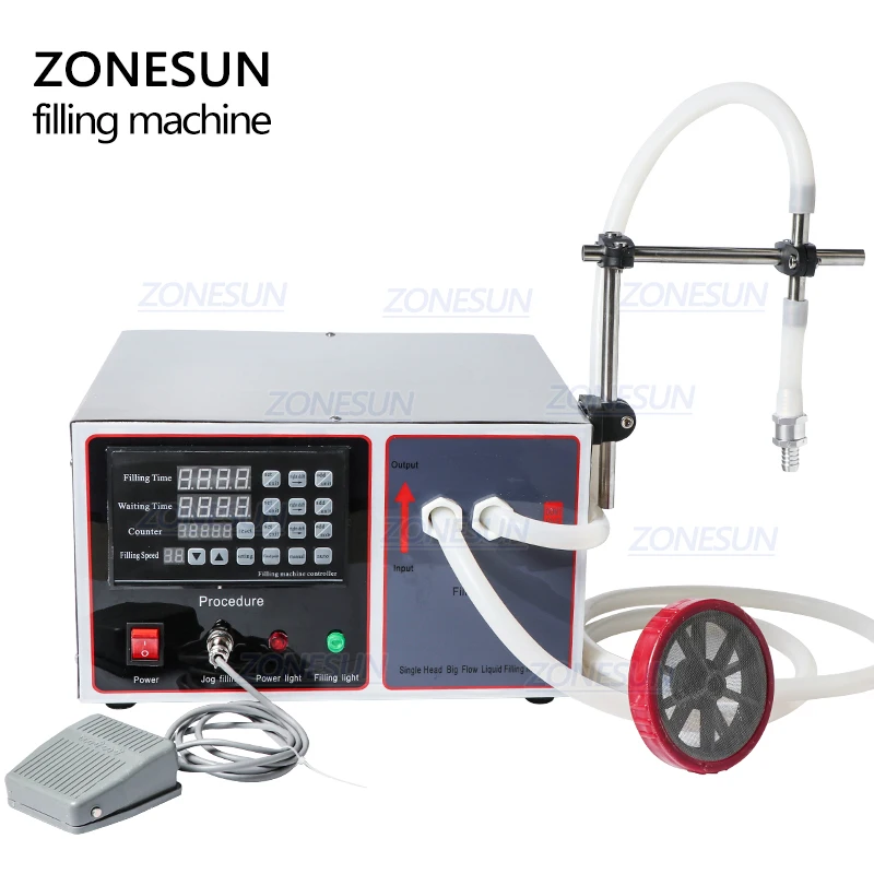 ZONESUN GZ-GFK17A полуавтоматическая машина для наполнения, для стирки, для приготовления масла, вода, сок, молоко, разливочная машина для жидких Бутылок