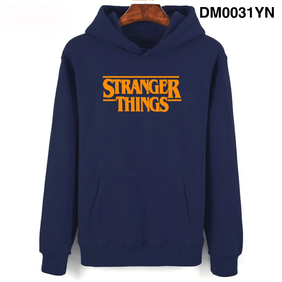 Navy Blue Stranger Things Hoodies Men Women Fashion Casual Print Hoodie Autumn Winter New Streetwear Hip Hop Sweatshirt Male Female Hoodie - Color: Navy Blue