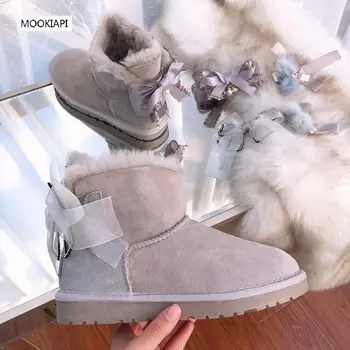 

The highest quality Chinese brand women's snow boots in 2019, real sheepskin, wool, new women's shoes, three wearing methods