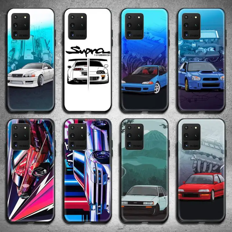 sports car jdm drift Phone Case For Samsung Galaxy S21 Plus Ultra S20 FE M11 S8 S9 plus S10 5G lite 2020 | Мобильные телефоны и