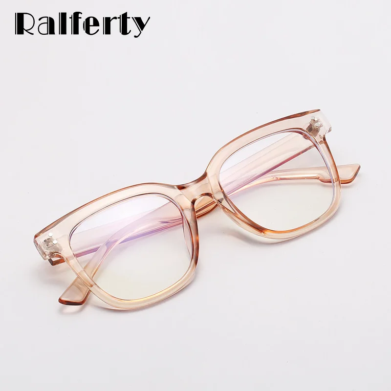 

Ralferty Eyes Glasses Frame Women Men Blue Light Glasses Computer Protective Goggles Fashion Retro Square Optical Frames W192139
