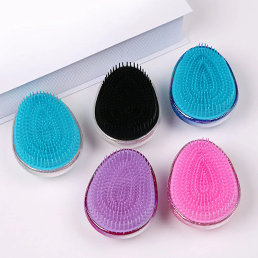 Hair Brush Comb Egg Round Shape Soft Styling Tools Hair Brushes Detangling Comb Salon Hair Care comb For Travel ???????? Hair Brush Comb Egg Round Shape Soft Styling Tools Hair Brushes Detangling Comb Salon Hair Care comb For Travel ????????