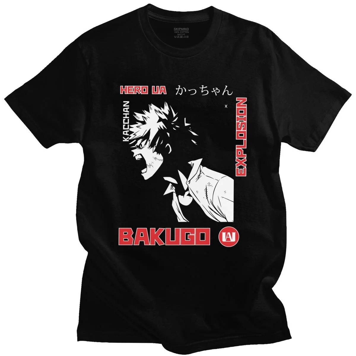 Новинка Boku No Hero academic футболка для мужчин с коротким рукавом Аниме Манга Bakugou Katsuki