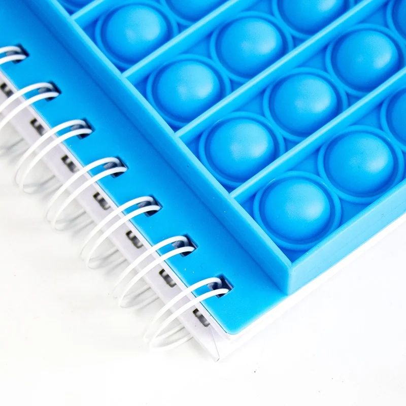 New Caderno Desk Calendar Pop its Notebook Bubble Fingertip Silicone Case Notepad Student Decompression Stationery Toys Gift