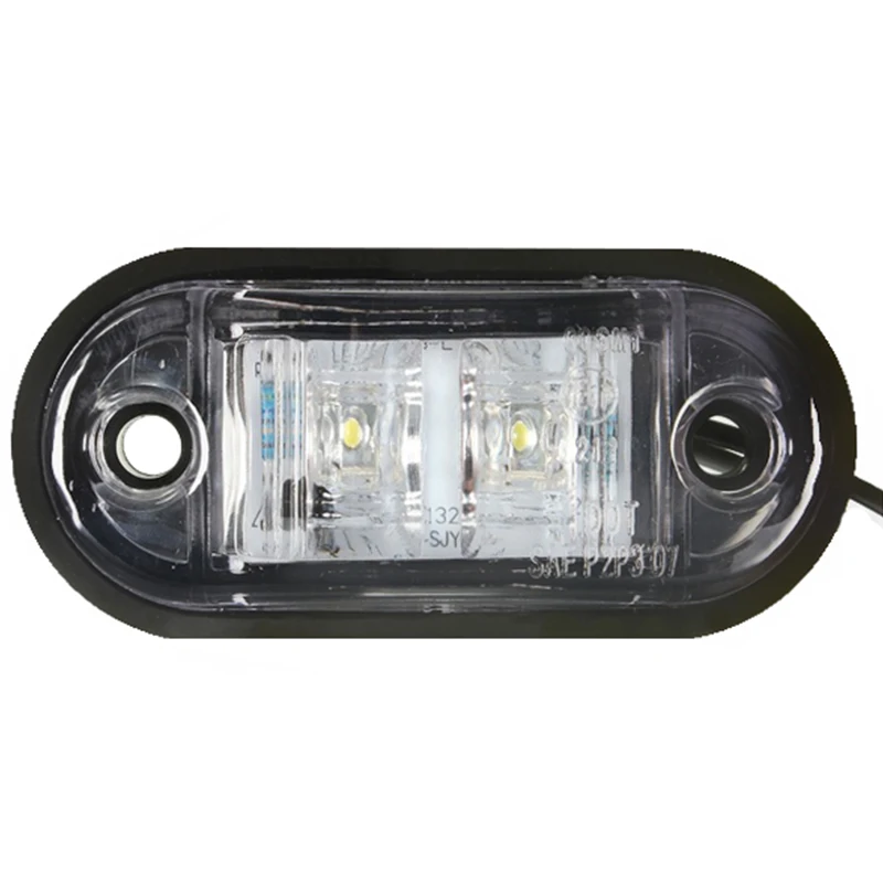 12 V/24 V 2 светодиодные, боковые, габаритные фонари светодиодные лампы для автомобиля грузовика прицепа e-помечено белый