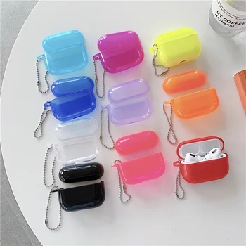 

For AirPod Pro Case Blue Purple White Black Soft Silicone Thin Transparent Clear Cases For Apple Airpods Pro Case Cover Funda