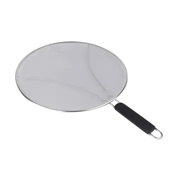 

Splatter Screen Stainless Steel Silicone Handle Triangular Explosion-proof Cover Oil Cover Oil Retaining Net Grease Guard Shield