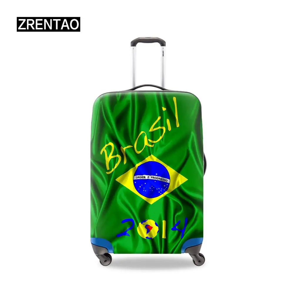 

Water-Proof Children Adult Luggage Protective Cover Washable Zippered Suitcase Protection Bag BrazilFootballs Print High Quality