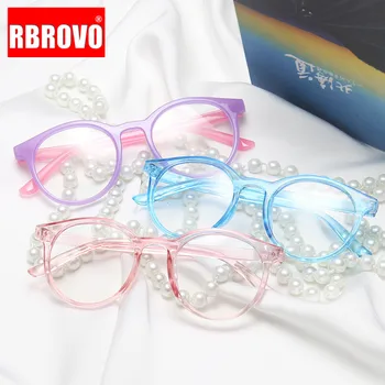 

RBROVO Small Glasses Frame Children Anti-blue Light Glasses Frame Boy/Girl Round Eyeglasses Kid Luxury Lentes De Lectura Mujer