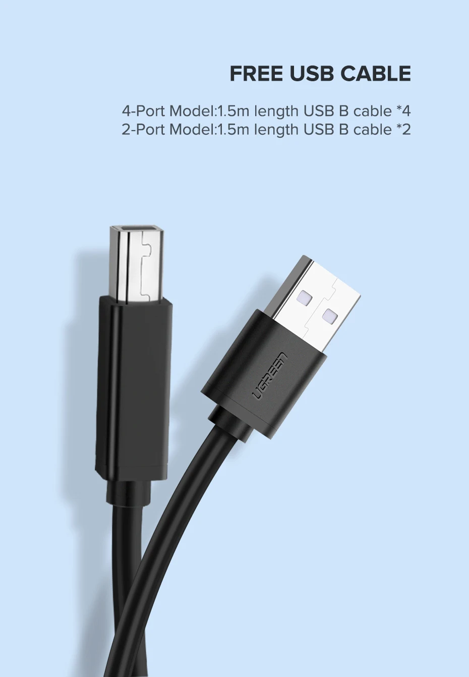 Ugreen KVM переключатель USB распределительный коммутатор 4/2 шт. 1 устройство 4/2 Порт KVM Селектор для клавиатуры принтер монитор USB переключатель