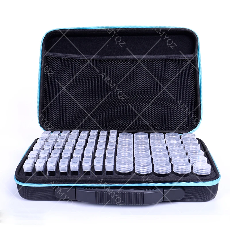 

4 Colors 70 Bottles Diamond Painting Cross Stitch Accessories Tool Box Container Diamond Storage Bag Case Embroidery Mosaic